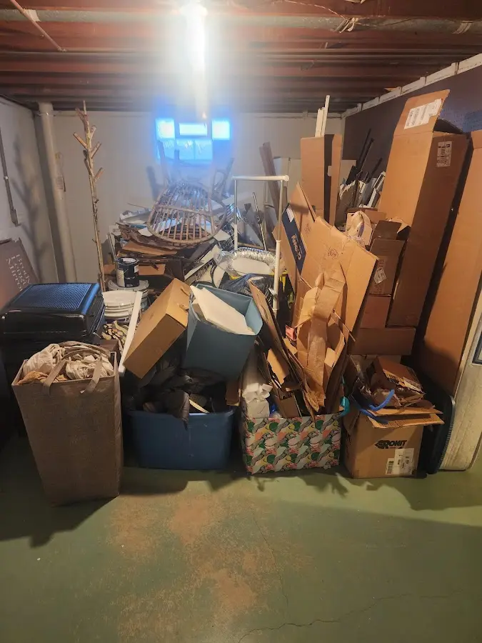 Roll-off dumpster container at job site for Concrete Dumpster Rental in Thruston